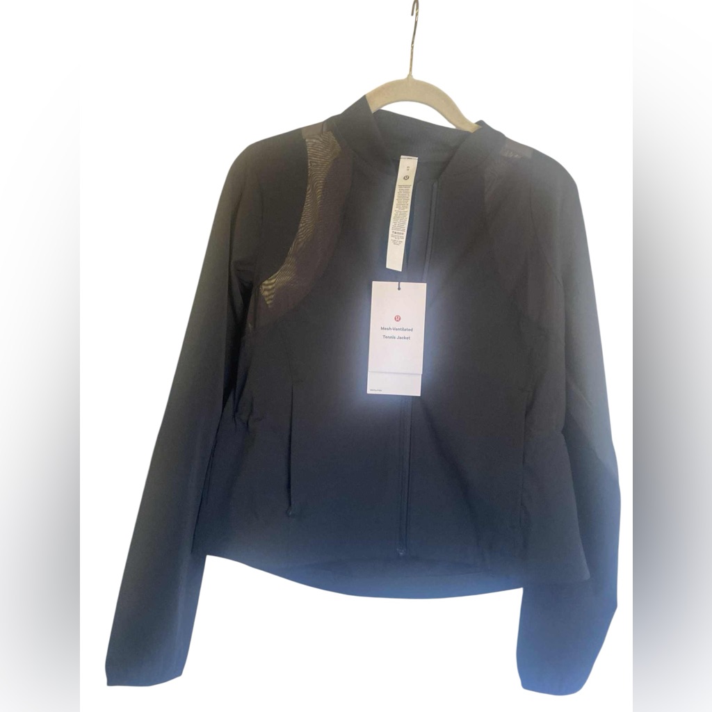 Nwt Lululemon Mesh Ventilated Tennis Jacket Black Size: Xs